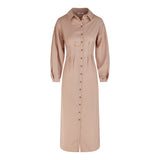 Camille Blush Pink Midi Shirt Dress