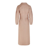 Camille Blush Pink Midi Shirt Dress